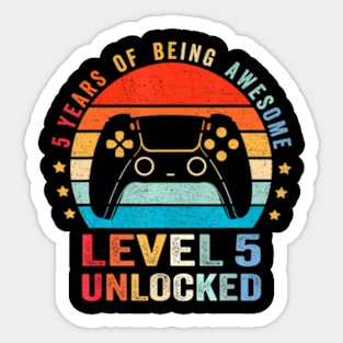 Level 5 Video 5th Birthday Sticker